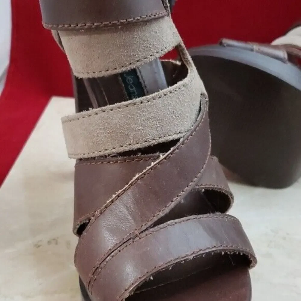 Calvin Klein Jeans Heels Two Tone Brown Heels - Size 7.5
